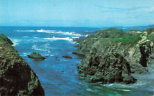 Bodega Bay CA, Rugged Northern California Pacific Coast, Vintage Postcard picture