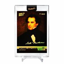 NATHANIEL HAWTHORNE 1840 Portrait Holo Gold Card 2023 GleeBeeCo #NT18-G 1/1 picture