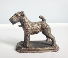 VINTAGE MADE IN JAPAN PEWTER AIREDALE TERRIER FOX DOG STATUE SMALL  picture