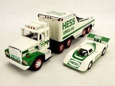 HESS Gasoline 2003 Toy Trailer Truck w/Sport Race Car, Die Cast Plastic, DCT-34 picture