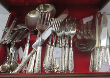 LBL 64 Pieces Silver Plated Flatware Italy Vintage  GREAT CONDITION COMPLETE SET picture