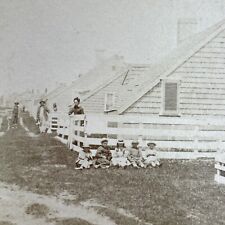 Antique 1870s Siasconset Nantucket Massachusetts Stereoview Photo Card V1740 picture
