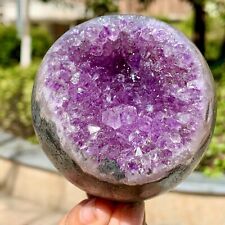 448G  Natural Uruguayan Amethyst Quartz crystal open smile ball therapy picture