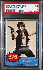 1977 Star Wars OPC #58 Harrison Ford As Han Solo PSA 5 NM RC *SC702* picture