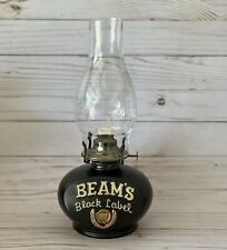 Vintage Jim Beams Black Label Oil Lamp. Approx 13-3/4” Tall. Collector Item picture