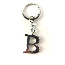 B Initial Metal Keychain 3 1/2