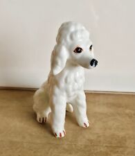 🌟🐩Vintage Dog Poodle Figurine Miniature Porcelain Bone China Figurine MCM picture