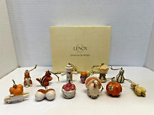 LENOX THANKSGIVING FIGURAL TREE MINI ORNAMENTS 12 IN BOX /TREE NOT INCLUDED picture