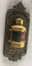 Vintage Stroh's Lighted Beer Bar Tavern Nautical Lantern Red & Gree Light picture