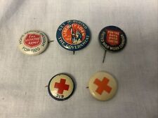 Vtg WW11 Era Red Cross/Salvation Army/Liberty Loan/For The Boys Buttons picture