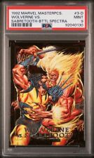1992 Marvel Masterpieces Wolverine vs Sabretooth Battle Spectra #3-D PSA 9 Mint picture