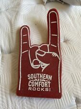 Southern Comfort Whiskey Rocks Metal Sign Foam Finger Double Sided Red Concert picture
