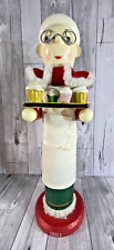 Wooden Nutcracker Mrs. Claus with Cupcakes 14