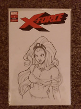 X-MEN STORM X-FORCE ORIGINAL SKETCH COVER COMIC ART DRAWING NOT A PRINT CAMPBELL picture