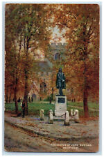 c1910 Statue of John Bunyan Bedford England Oilette Tuck Art Postcard picture