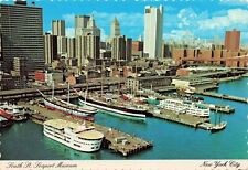Postcard New York City's South Street Seaport Museum and Street of Shops VTG picture