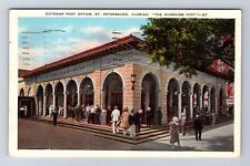 St Petersburg FL-Florida, Outdoor Post Office, Antique Vintage PC c1936 Postcard picture