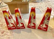 NOS Lot 4 Vintage Chadwick LIFT LITE Candle On/Off Original Box Hong Kong Light picture