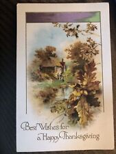 c1900 Best Wishes For A Happy Thanksgiving Winsch Schmucker Embossed Postcard. picture