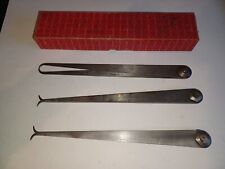 Vintage Set Of 3 L.S. Starrett Co. Iron Firm Joint Inside Calipers 12