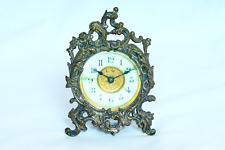 Ansonia Clock Co Victorian Art Nouveau Silver Plated Desk Clock picture