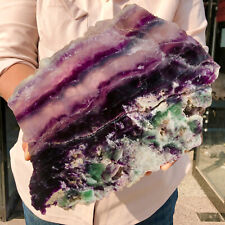 10.96lb  Natural beautiful Rainbow Fluorite Crystal Rough stone specimens cure picture
