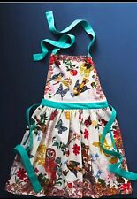 Anthropologie Nathalie Lete Embroidered Apron Woodland Animals Owl Mushrooms NEW picture
