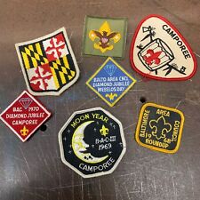Lot 7x Vintage c.1960s Maryland Boy Scout Patches Camporee Jubilee Roundup picture