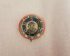 King George V & Queen Mary 25th Anniversary Pin. Capitol Theatre, Brantford 1935 picture