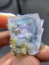TOP48g Purple core blue window cubic fluorite mineral crystals, Yao Gang Xian picture