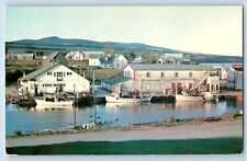 La Gaspesie Quebec Canada Postcard Fishing Boat Unloading Their Catch c1950's picture