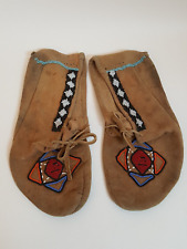Vintage leather moccasins southwest beaded wearable picture