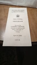 April 23 1952 Order Of De Molay Program Rare picture