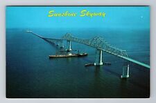 Sarasota FL-Florida, Aerial The Sunshine Skyway, Antique, Vintage Postcard picture