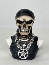 2007 Summit Collection BIKER Skeleton Skull Bust Resin Figure picture