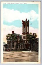 Vintage Postcard- 125065. First Presbyterian Church, Flint, MI. posted 1933 picture