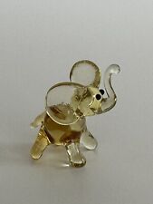 Miniature Elephant Collectible Glass Animal Figurine  picture