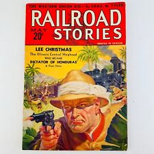 Railroad Stories - 1934 May Vol.14 No.2 - Jungle Gunfight cover - PULP picture