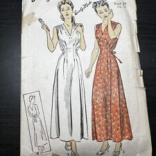 Vintage 1940s Du Barry 5575 Front Tuck Glam Nightgown Sewing Pattern 38 M/L USED picture