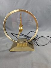 Vintage 1980 Jefferson Golden Hour Mystery MCM Gold Electric Clock for Repair picture