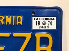 1974 California License Plate Sticker, YOM, CA, DMV, Registration picture