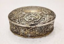 Vintage Aesthetic Handmade & Hand Engraved Brass Small Jewellery Box/Trinket Box picture