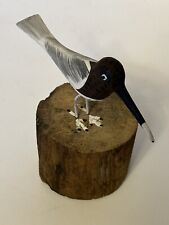 Artisan Wooden Black Tern Seabird Sculpture Coastal Decor 5” picture