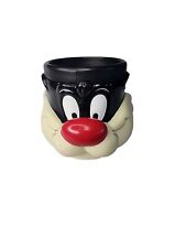 Vintage 1992 SYLVESTER The Cat Mug Looney Tunes 3D Plastic Cup Warner Bros  picture