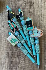 Custom Beaded Pens. Tiffany Blue. Gifts. Basket filler. Party gifts. Weddings. picture