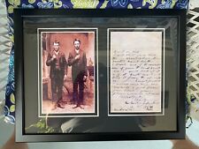 A BEAUTIFUL FRAMED  FRANK AND JESSIE JAMES WITH LETTER picture