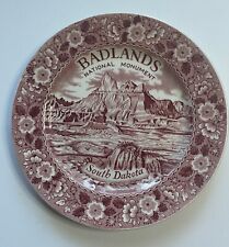 Vintage Badlands National Monument South Dakota Plate England Staffordshire 7” picture