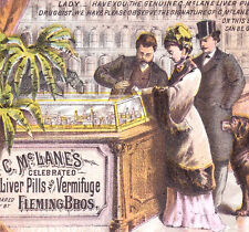 Fabulous 19th Century Pharmacy Drug Store Dr. McLanes Medicine Bottle Trade Card picture