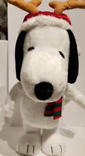 Peanuts Snoopy Greeter By Schulz Peanuts 20” Christmas Holiday Antlers and Cap picture