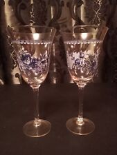 2 Biltmore for Your Home Blue Ridge Rose 10 Oz Goblets 9517928 picture